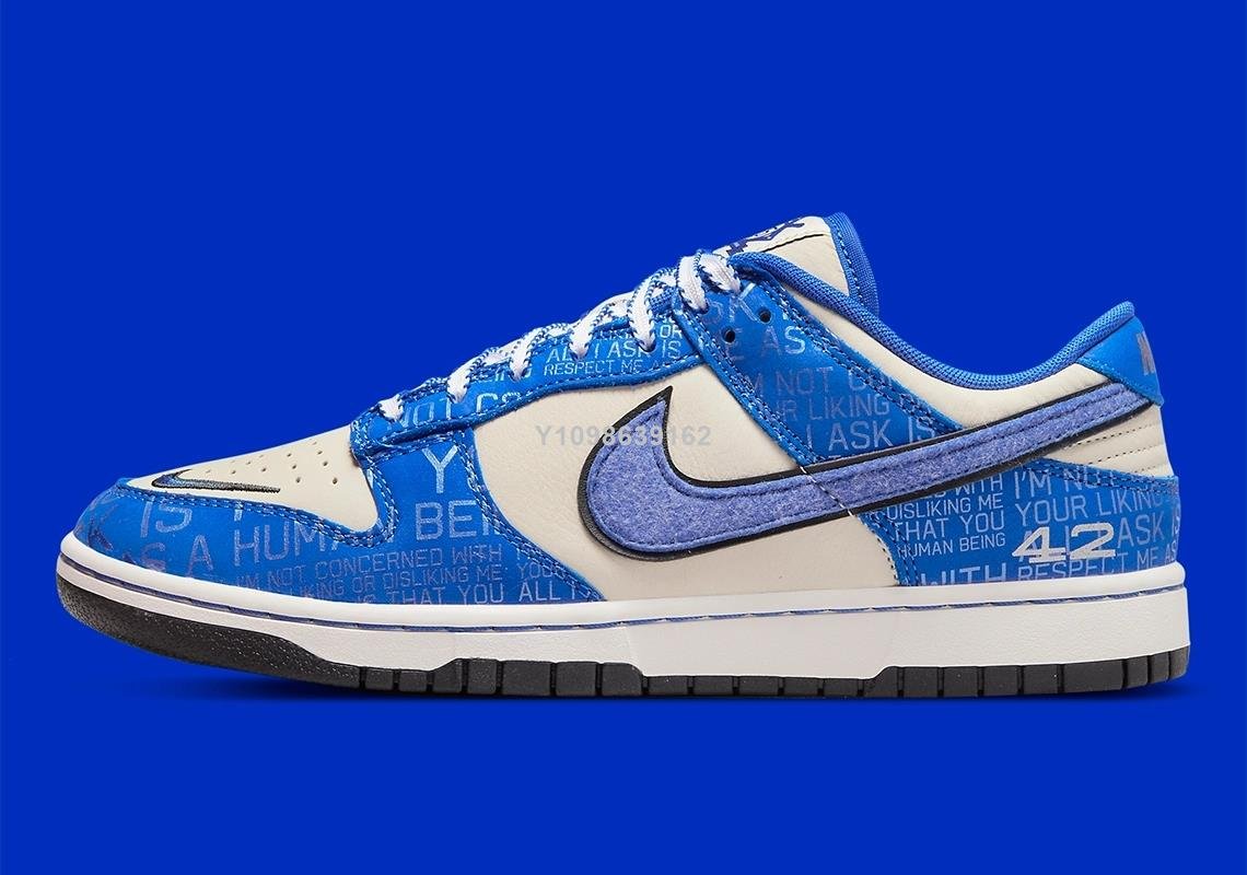 代購】Nike Dunk Low “Jackie Robinson”白藍低幫休閒百搭滑板鞋DV2203