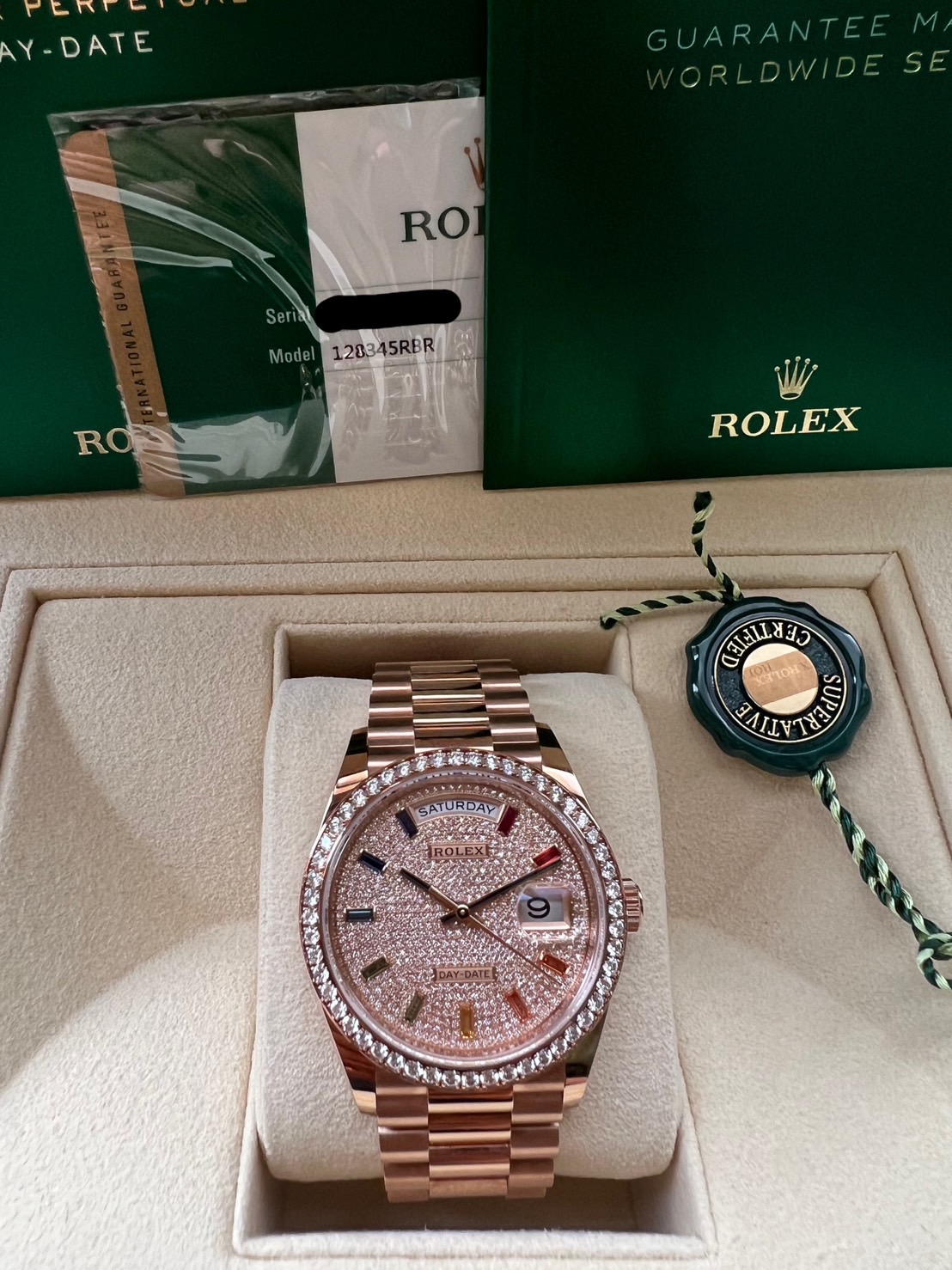 ROLEX 勞力士 Oyster Perpetual Day-Date 36 彩虹滿鑽滿天星 極美(價格私訊)