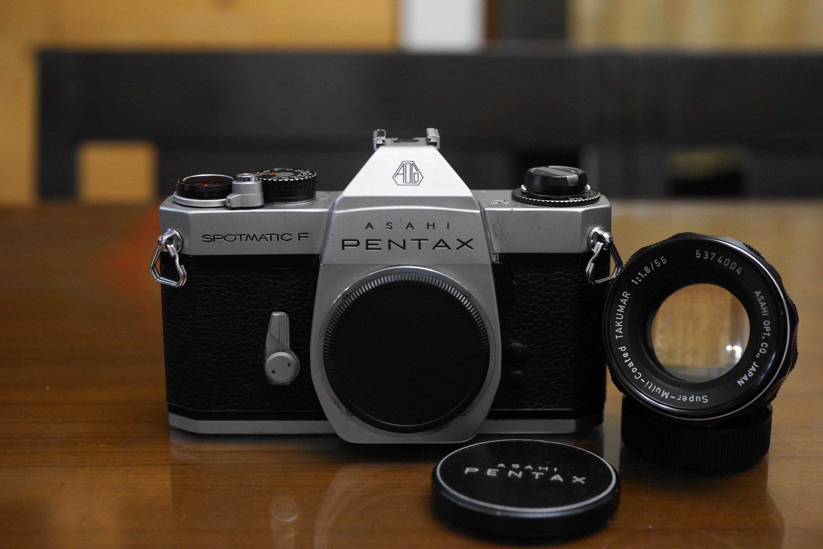 售】Pentax Spotmatic F (SPF) 全機械M42單眼底片機附電池加購55mm F1 