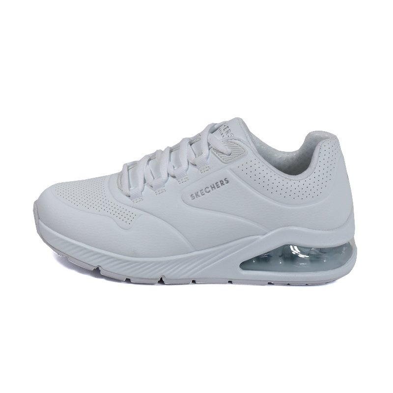 【鞋印良品】SKECHERS 女休閒鞋 Uno 2-Air Around You 寬楦 氣墊運動鞋 155543WW 白