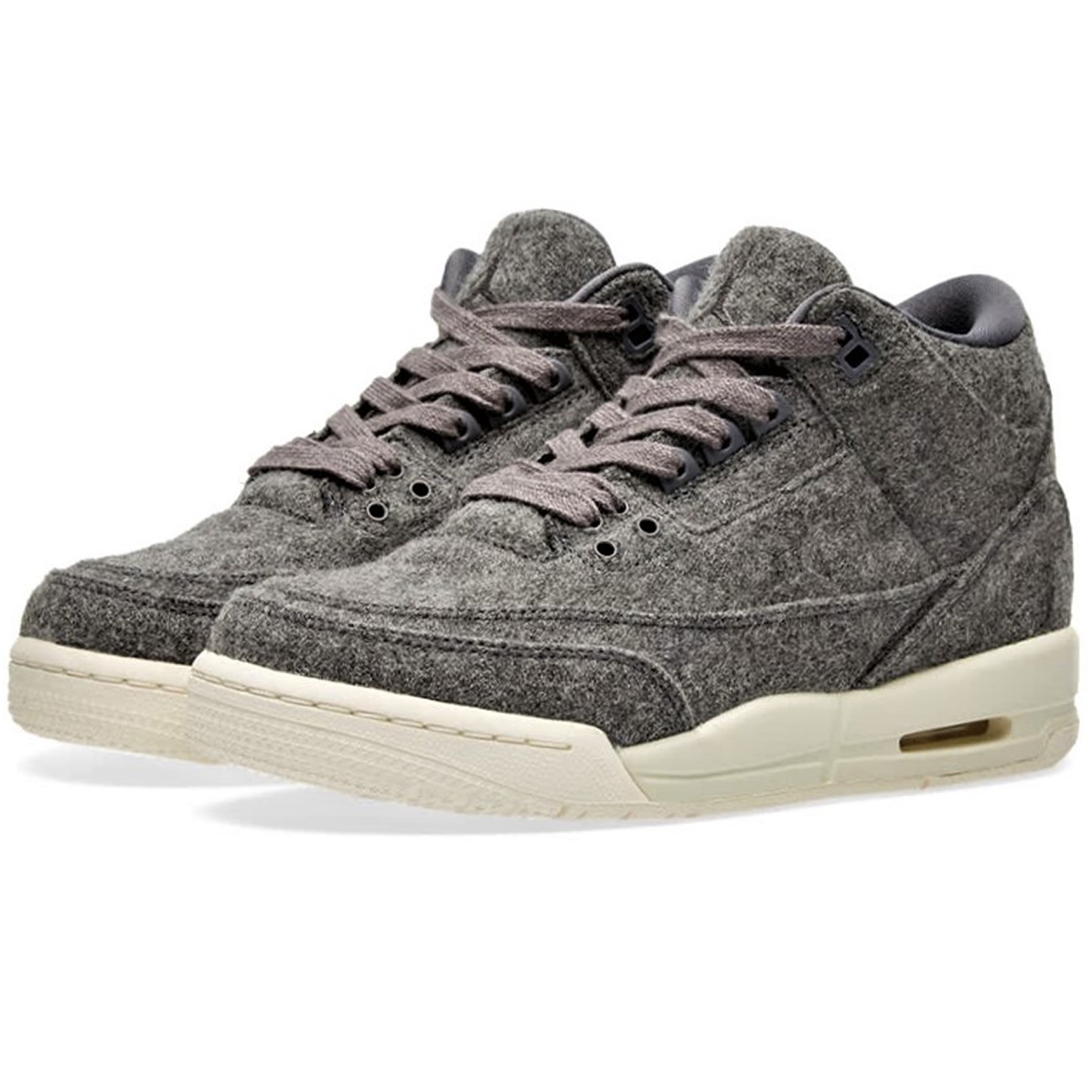 AYW】NIKE AIR JORDAN 3 AJ3 RETRO WOOL 灰色羊毛奶油底籃球鞋運動鞋