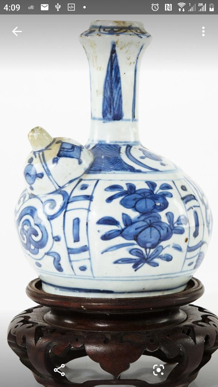 明代萬曆軍持青化瓷花瓶| Yahoo奇摩拍賣