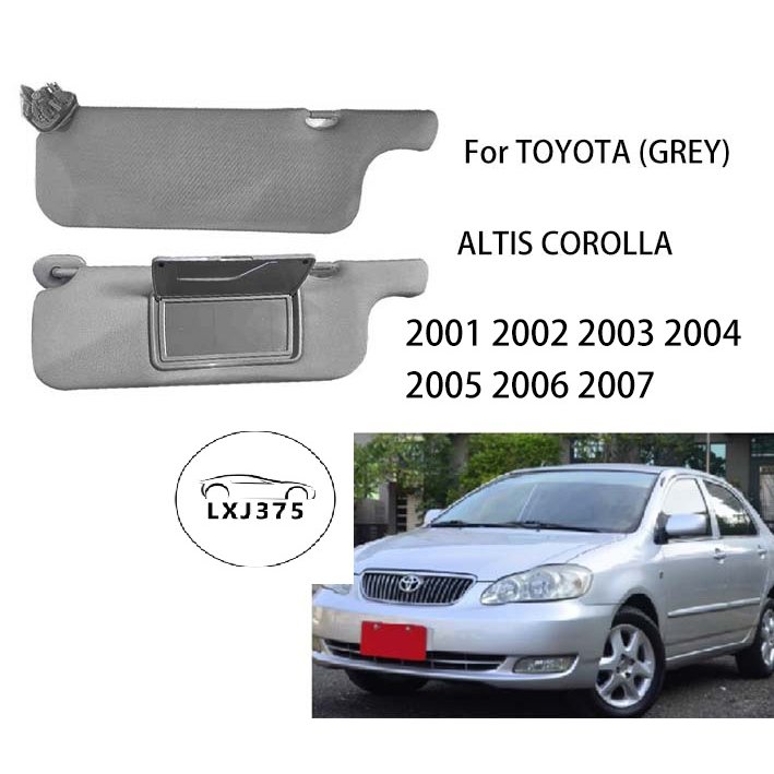 【曉龍優品汽車屋】1pcs 灰色遮陽板適用於豐田 ALTIS COROLLA 2003 2004 2005 2006 遮陽板遮陽板遮陽板旋