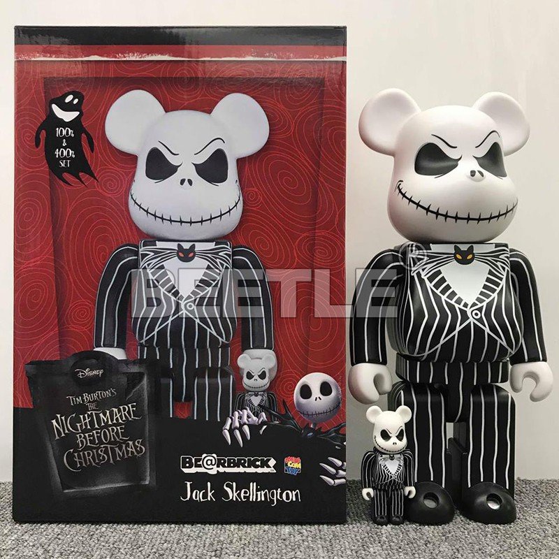 BEETLE BE@RBRICK 聖誕夜驚魂傑克JACK BEARBRICK 庫柏力克熊400% 100