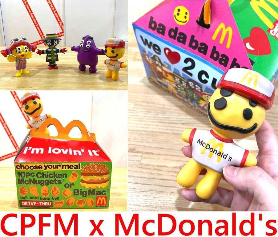 BLACK全新CPFM x McDonalds麥當勞小子Cactus Plant Flea Market玩具