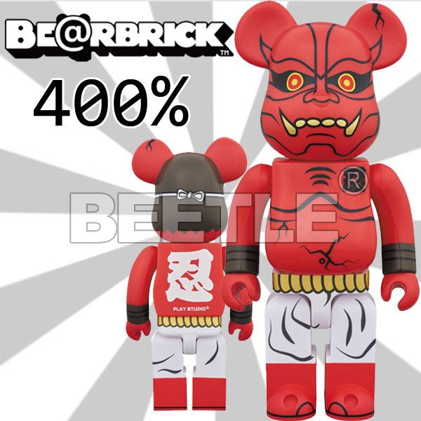 ☆超美品BE@RBRICK 赤鬼忍 400％ medicom toy ベアブリック - その他