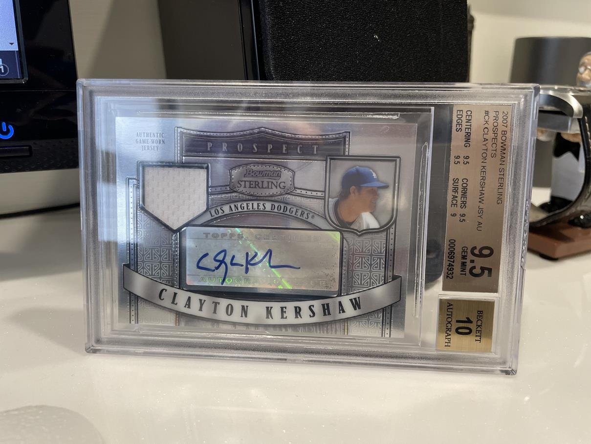 2007 Clayton Kershaw BOWMAN Sterling 球衣 新人卡 BGS 9.5 簽名