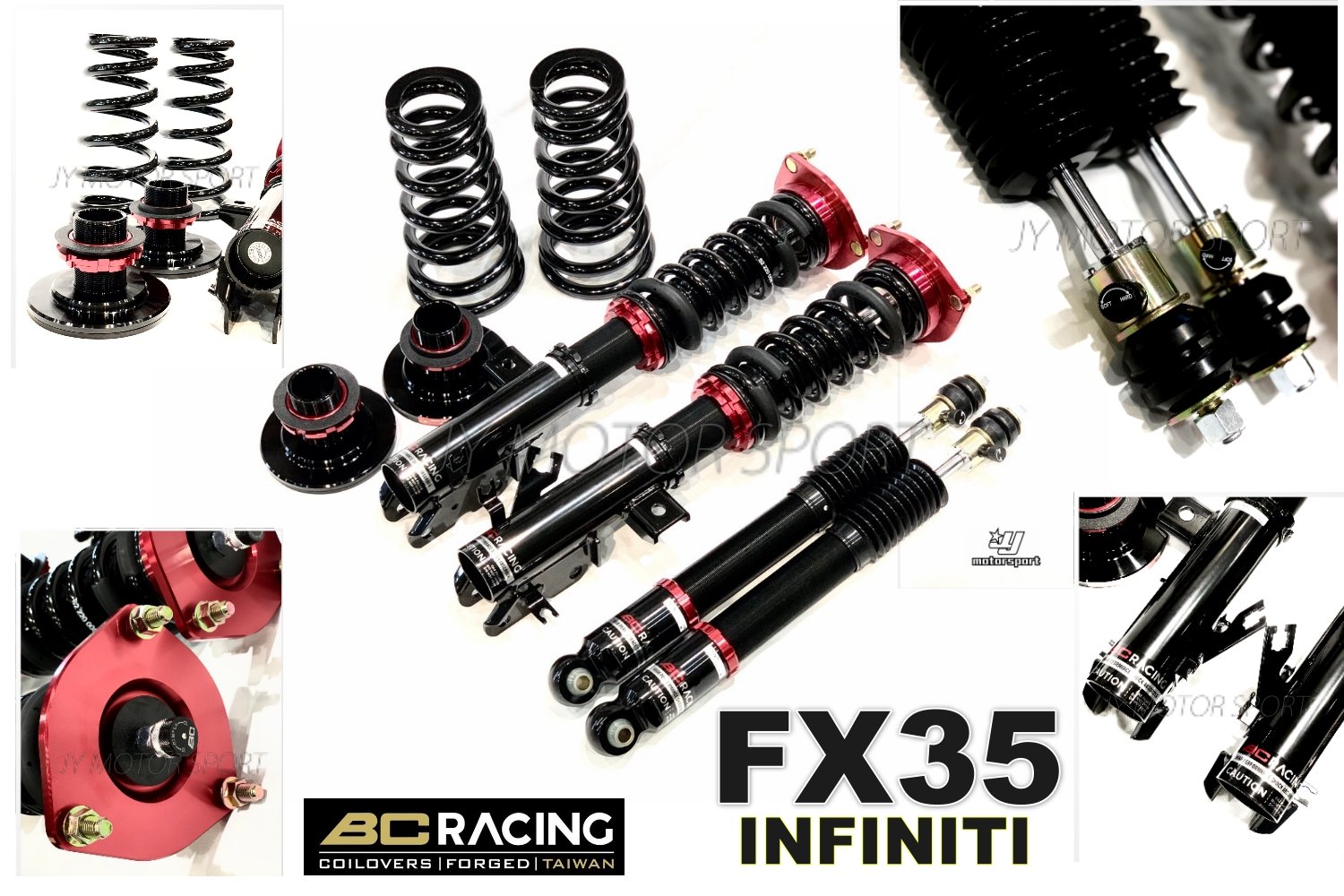 小傑車燈--全新 FX35 INFINITI 03-08 年 BC V1 DESIGN 30段阻尼 高低軟硬可調 避震器