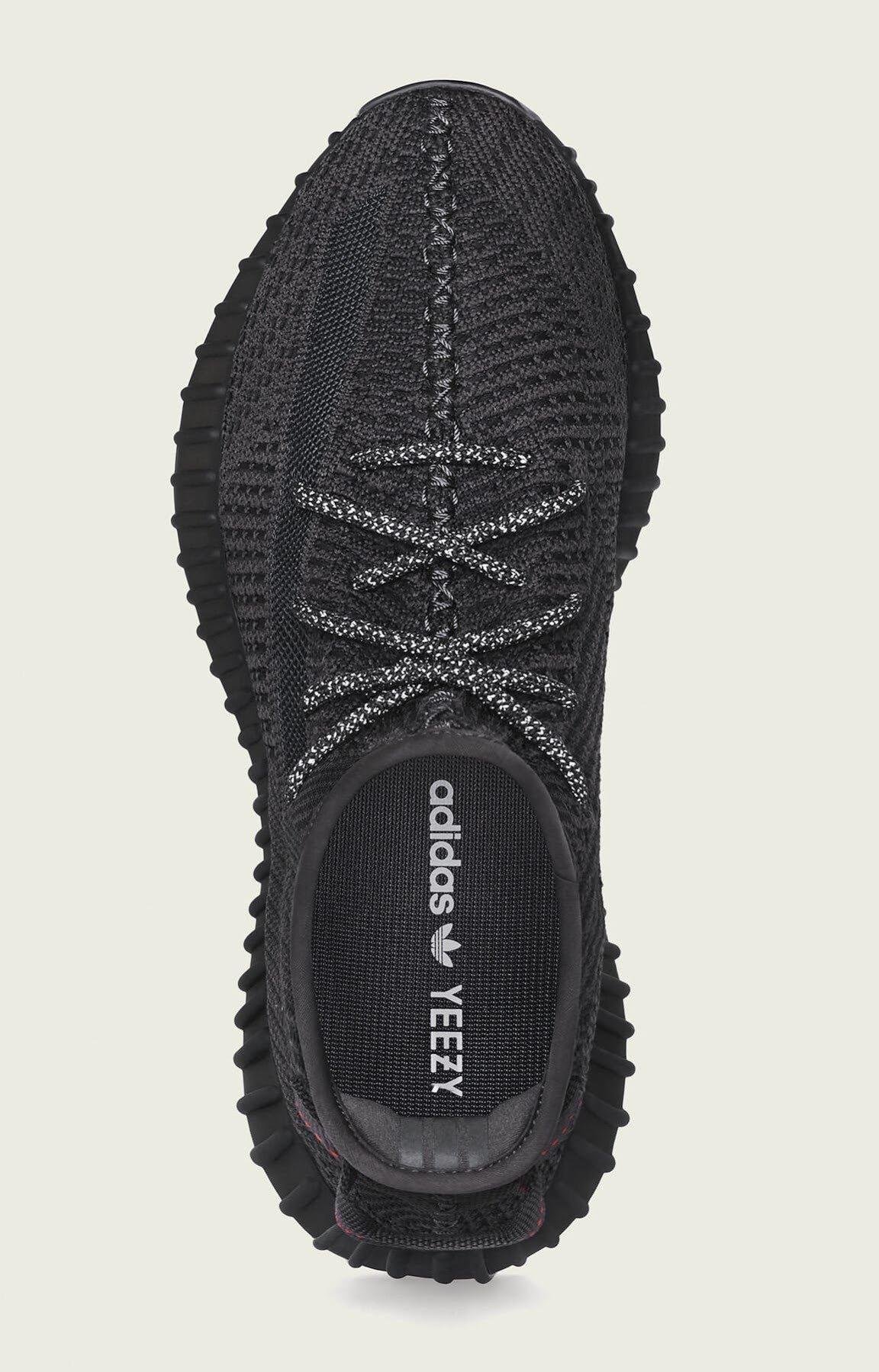 Adidas Yeezy Boost 350 V2 PK Black 全黑純黑鞋帶反光3M 男鞋男段男碼