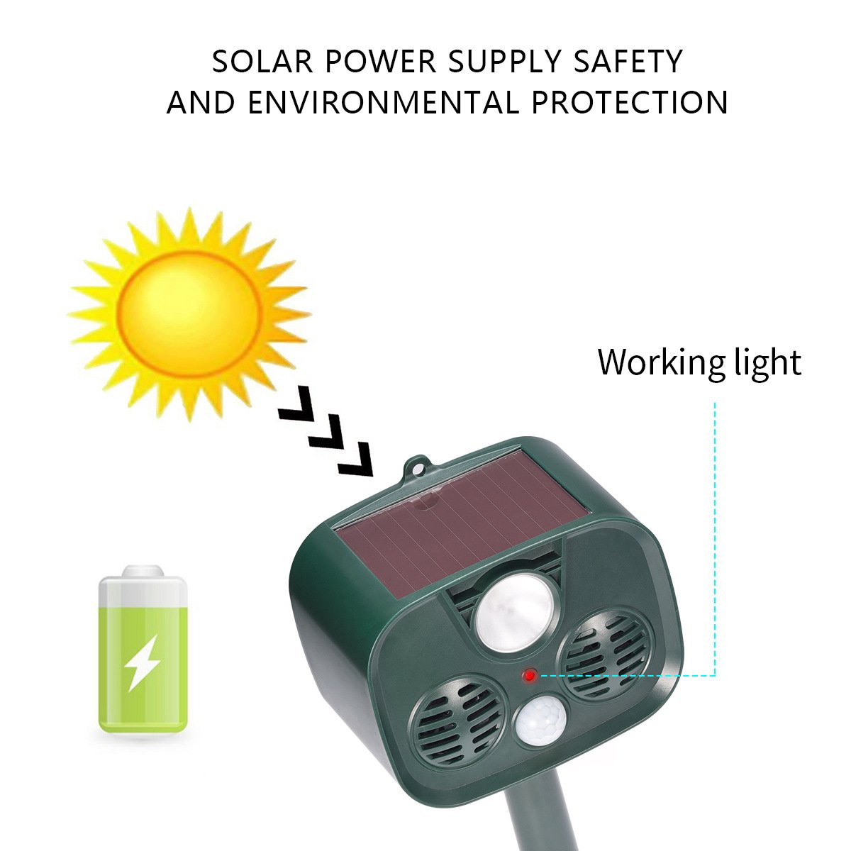 新款太陽能動物驅趕器太陽能驅鳥器 超音波驅鼠器 驅蚊器驅蟲器 驅狗驅貓驅鼠動物