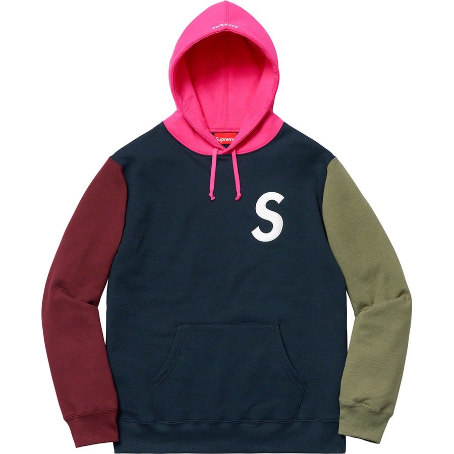 日貨代購CITY】2019SS Supreme S Logo Colorblocked Hooded 帽T 現貨