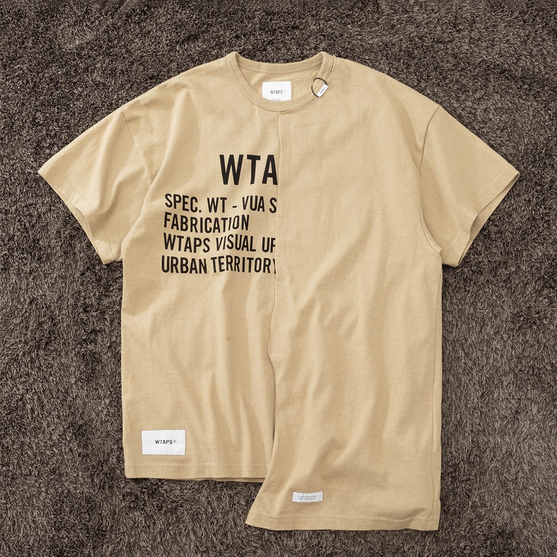 現貨#WTAPS RAGS SS COTTON 設計感拼接字母貼標寬松短袖T恤| Yahoo奇摩拍賣