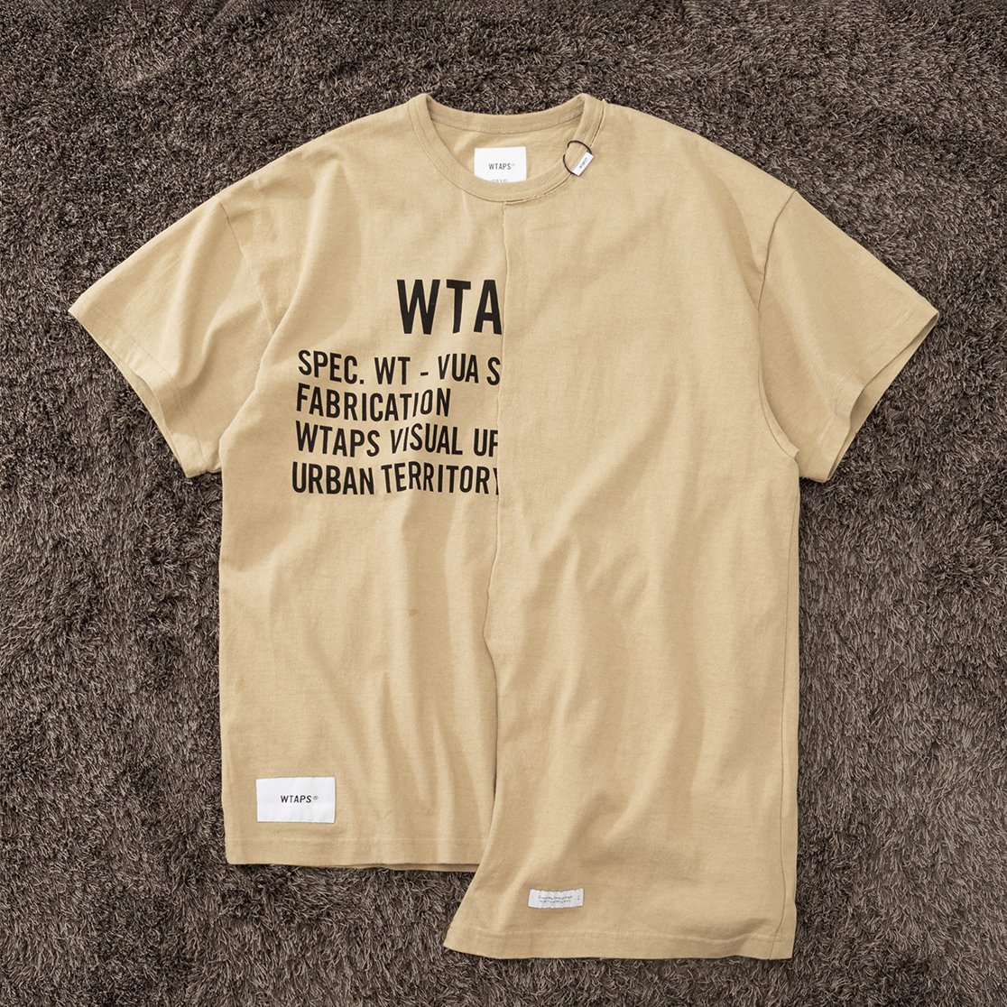 現貨#WTAPS RAGS SS COTTON 設計感拼接字母貼標寬松短袖T恤