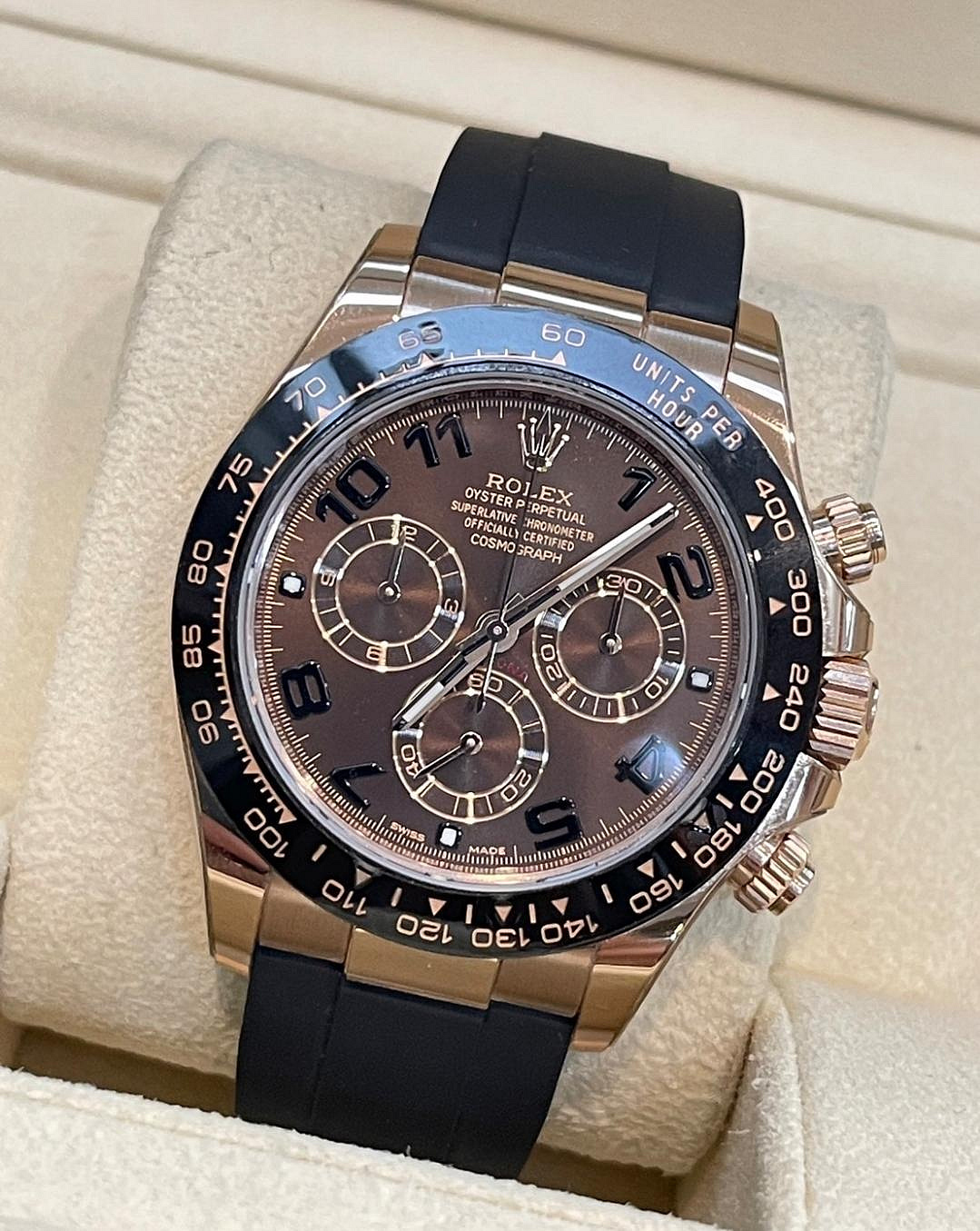 #史丹力名錶交流 勞力士 116515 巧克力 數字面  DAYTONA 迪通拿 116515LN 玫瑰金 ROLEX