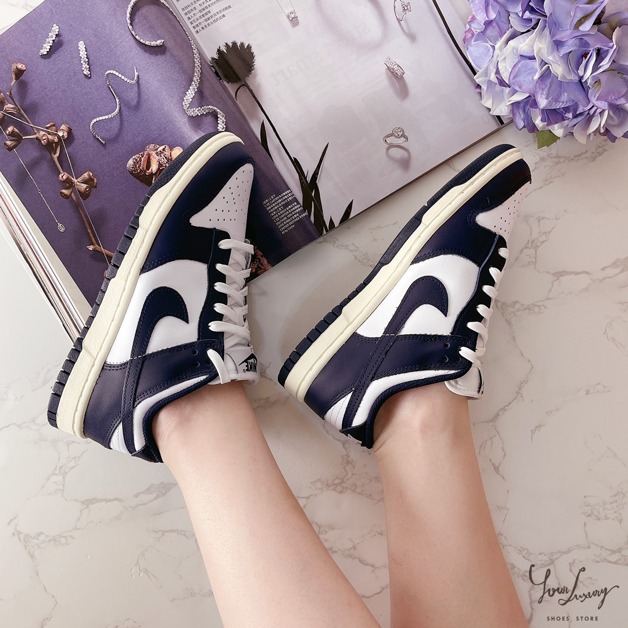 Luxury】日本NIKE Wmns Dunk Low Vintage Navy 深藍奶油底DD1503-115