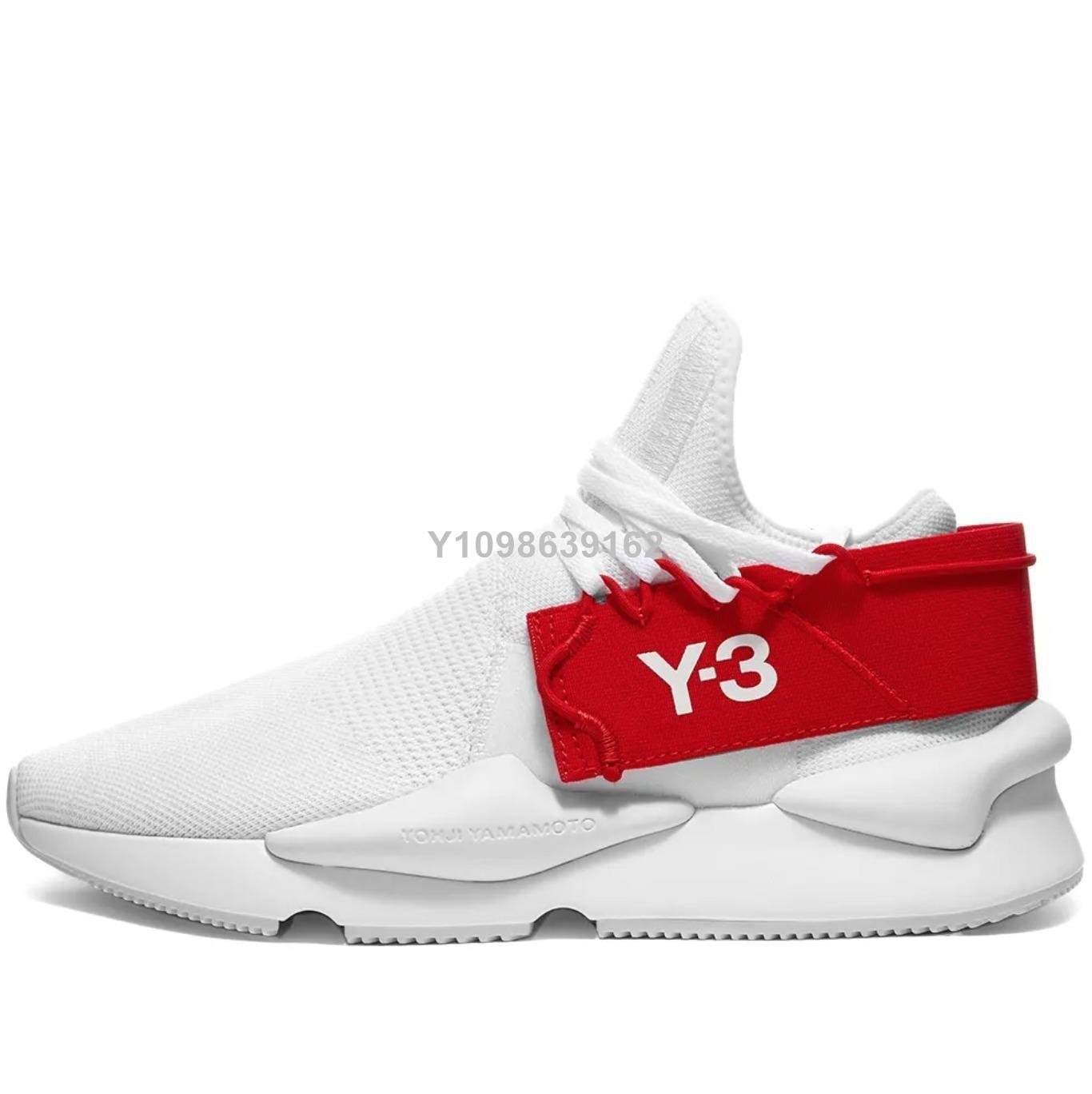 代購】Adidas Y-3 Kaiwa Knit 白紅織帶經典百搭休閒運動鞋FV4562男鞋