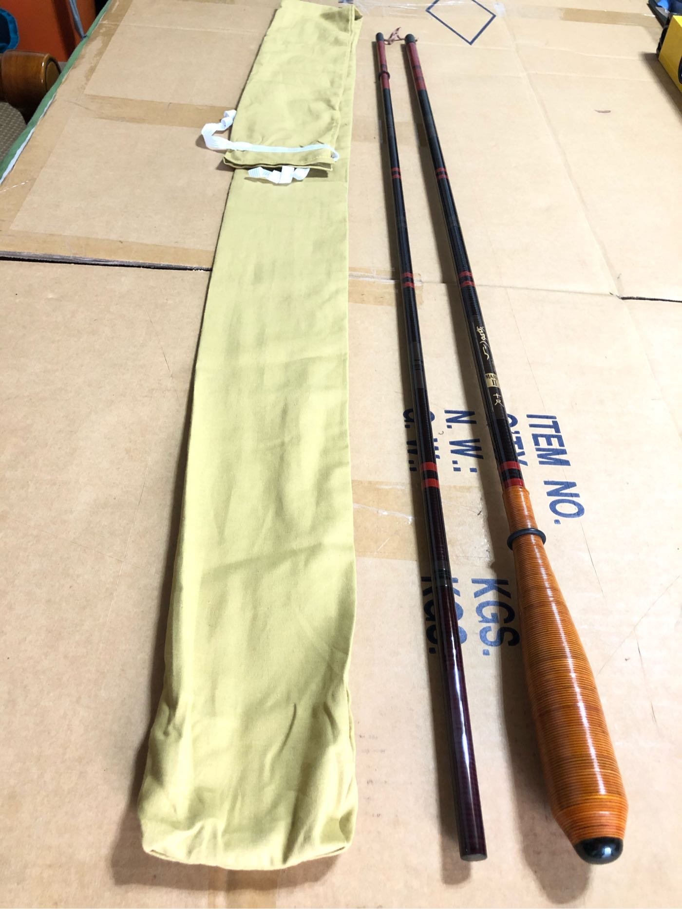 日本製 GAMAKATSU がまへら MARKⅡ 極硬 十尺 並繼 鯽魚竿 鯽鯉竿 福壽竿 紅標 極新收藏品 免運可刷卡