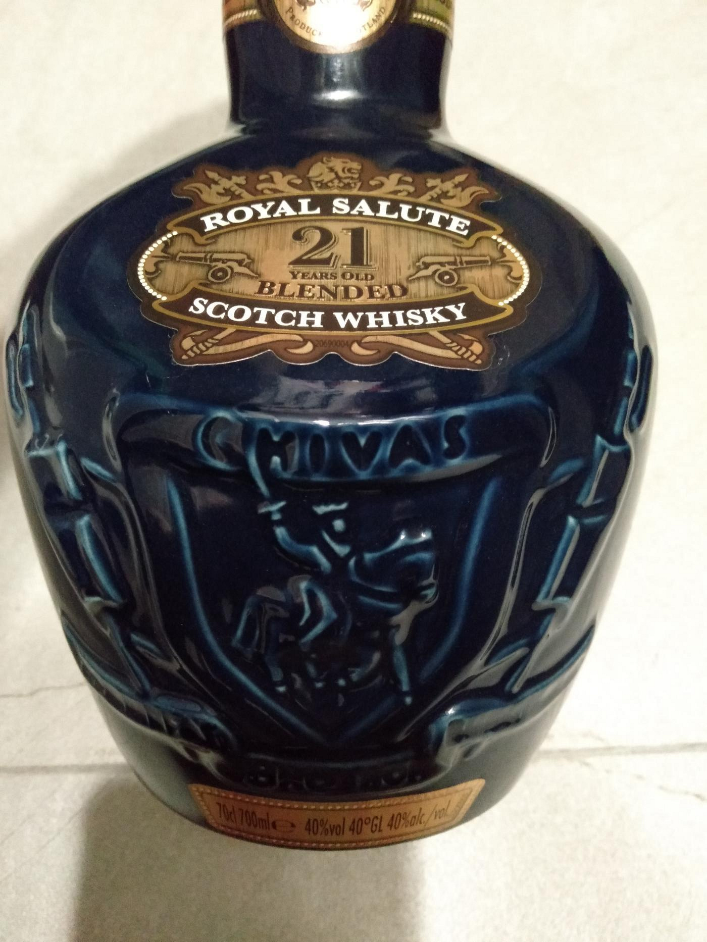 陶瓷，空酒瓶 皇家禮炮威士忌 700ml Royal Salute 21 Years Old