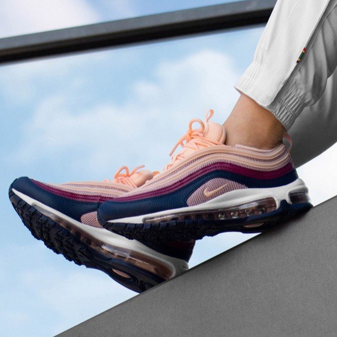 限時特價南20203月NIKE AIR MAX 97 921733-802 漸層彩色子彈粉橘紫藍