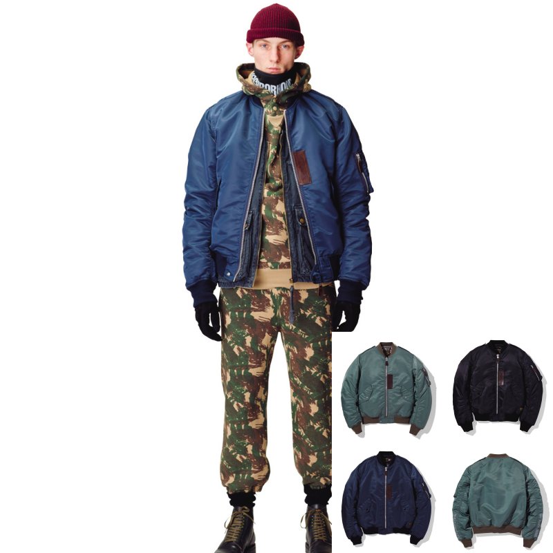 Neighborhood L-2D Jacket 飛行外套MA1 教練夾克深藍寶藍色棒球外套Mil