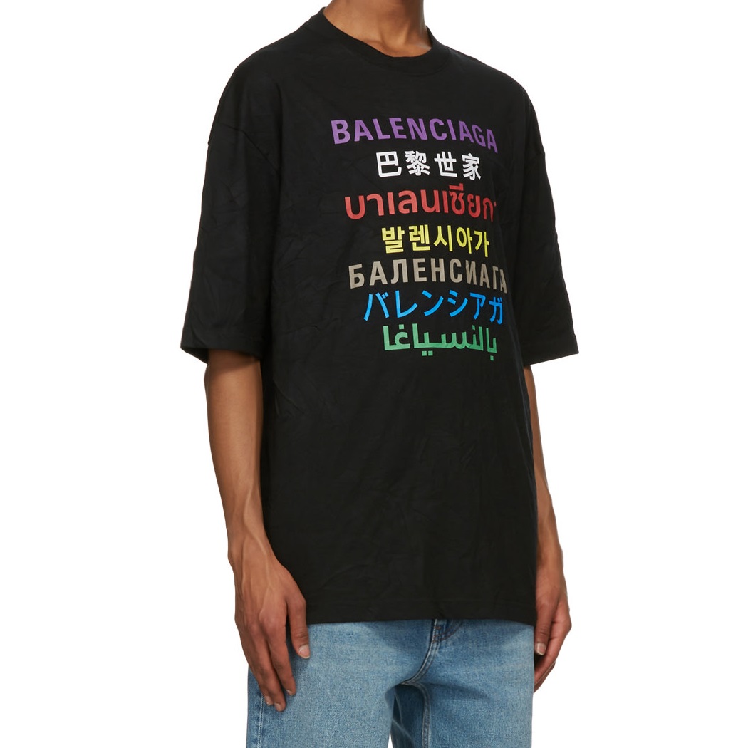 全新真品代購-S/S21 新品!] BALENCIAGA 彩色LOGO圖案短袖T恤(巴黎世家