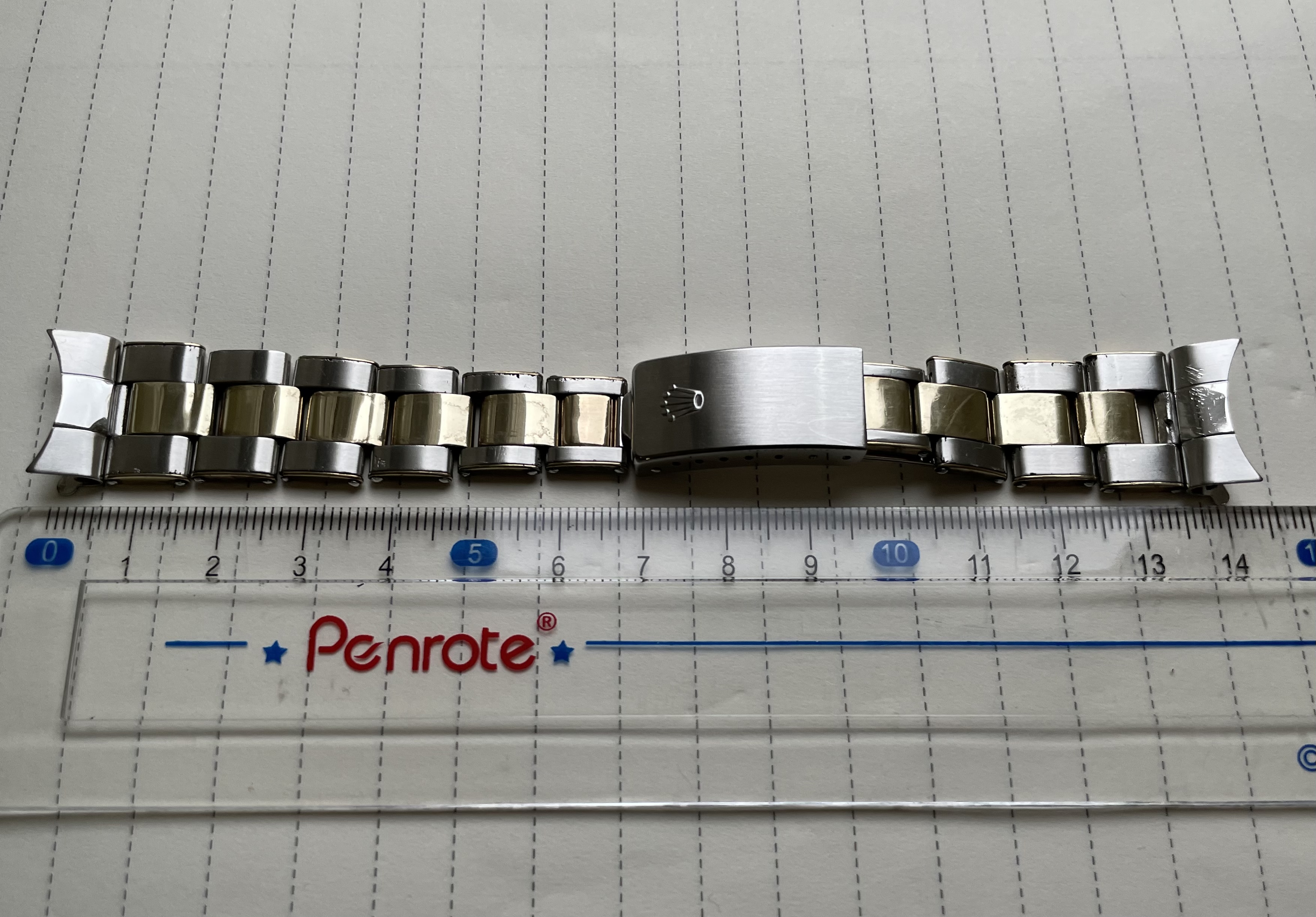 罕見1970年代勞力士 Rolex 原廠1725 14K金19mm款錶帶1005 1002 5500 1500 6694