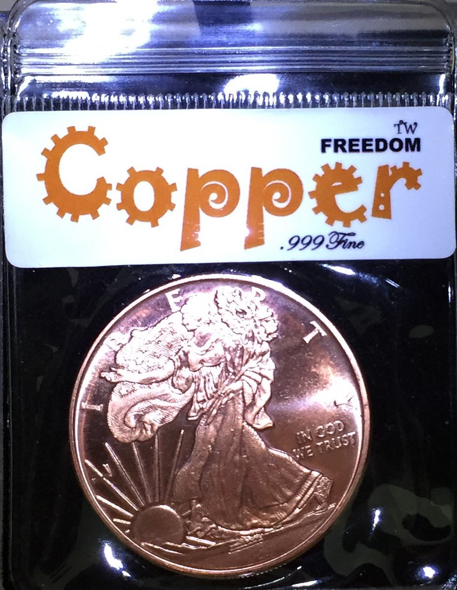 1 Pound Copper Round - Walking Liberty 