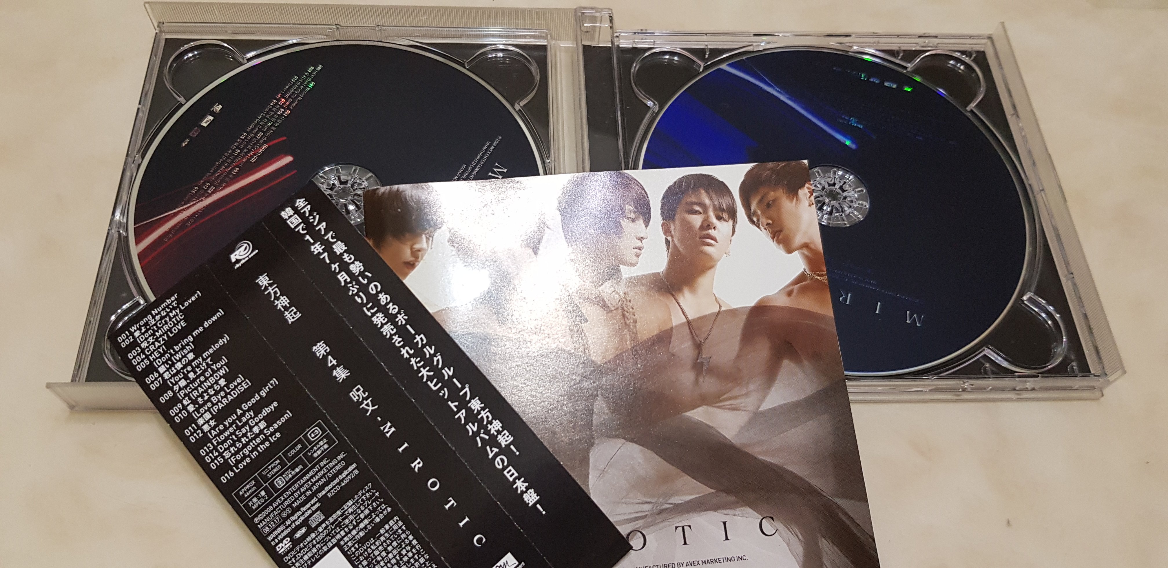 TVXQ Tohoshinki 東方神起４輯MIROTIC -咒文日本版/允浩昌珉/JYJ