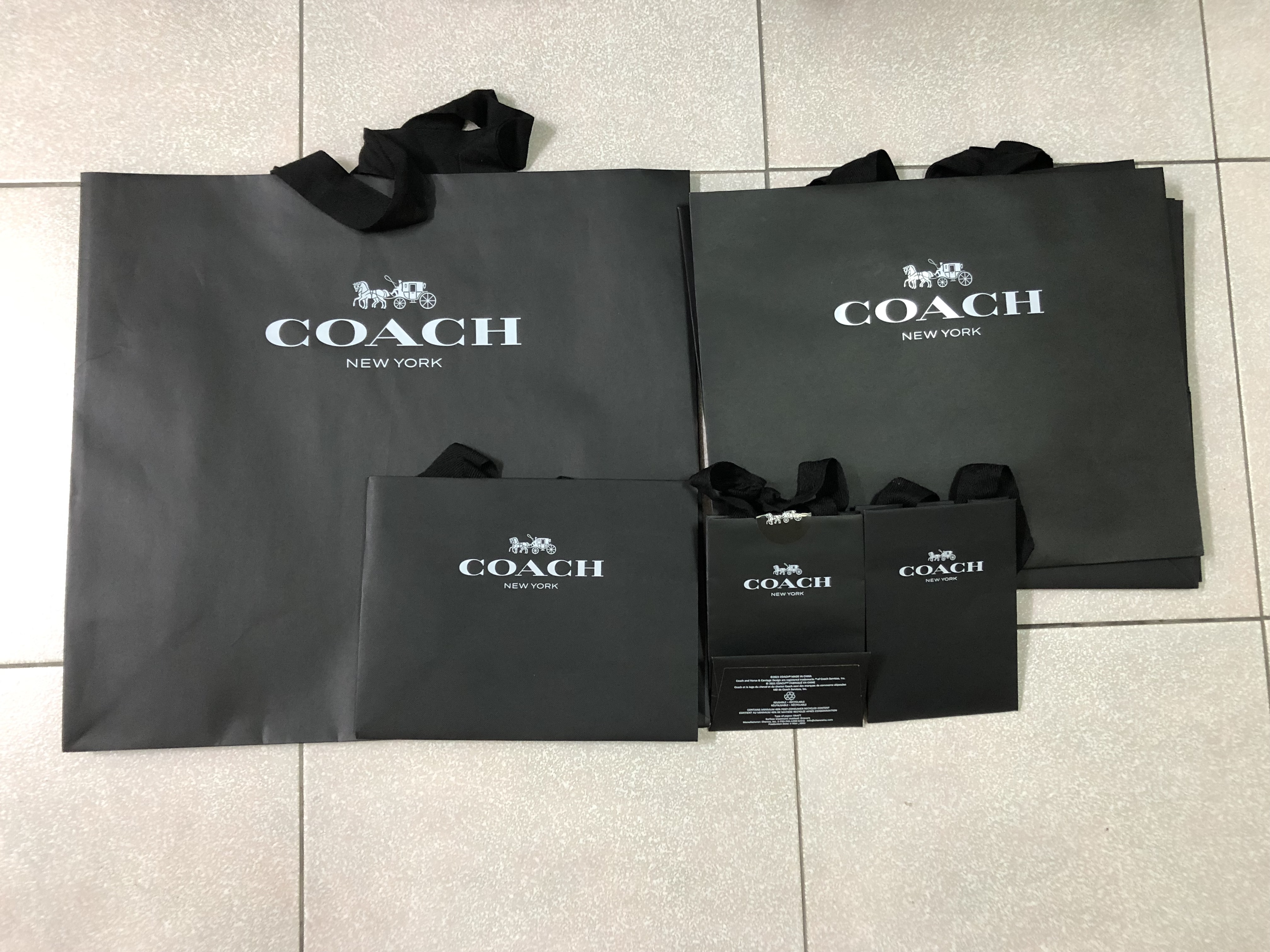 精品_名牌紙袋_COACH 黑色紙袋共8個| Yahoo奇摩拍賣