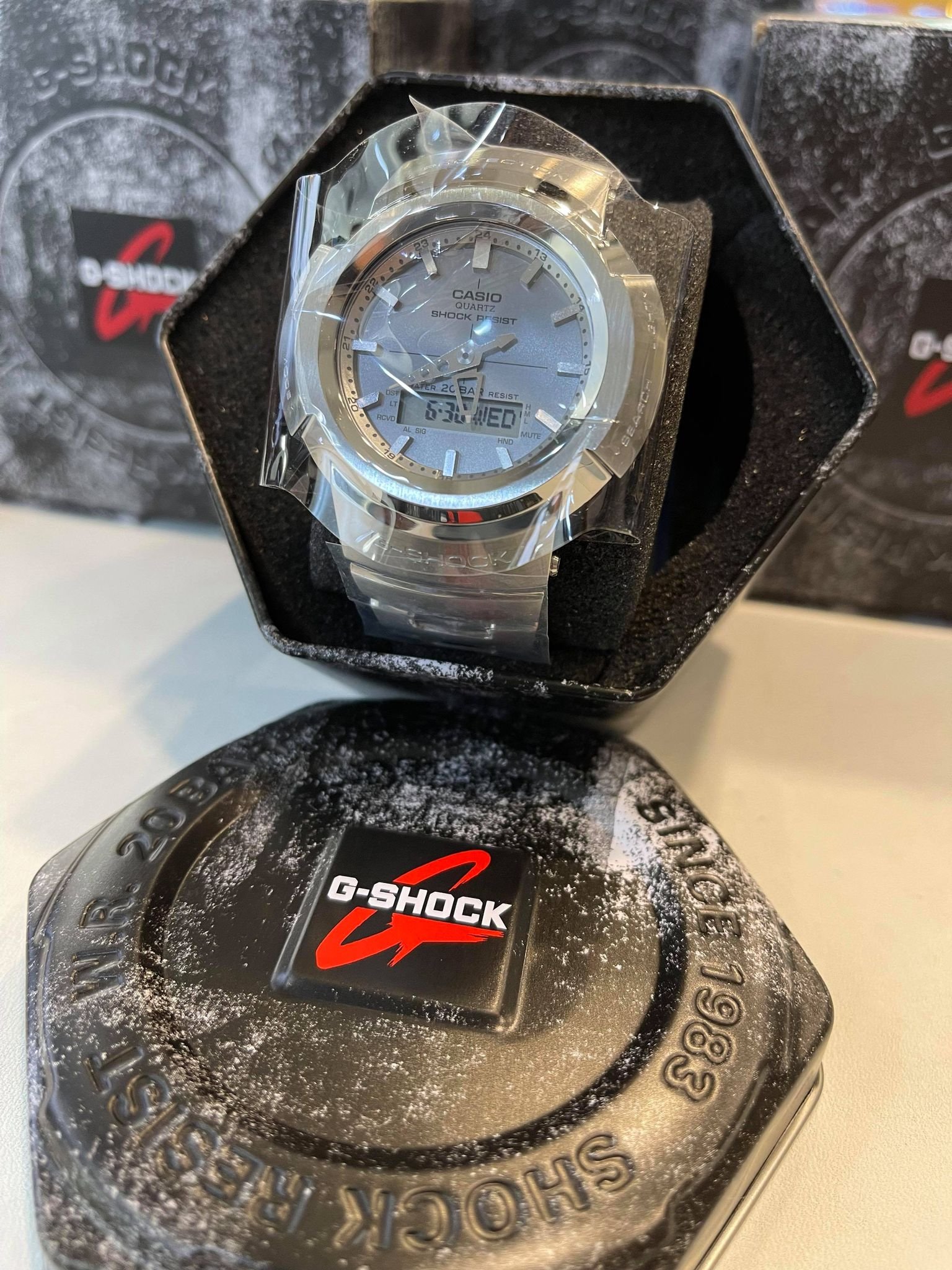 CASIO GSHOCK AWM-500 系列全金屬盛宴不鏽鋼全金屬限一只AWM-500D-1A8