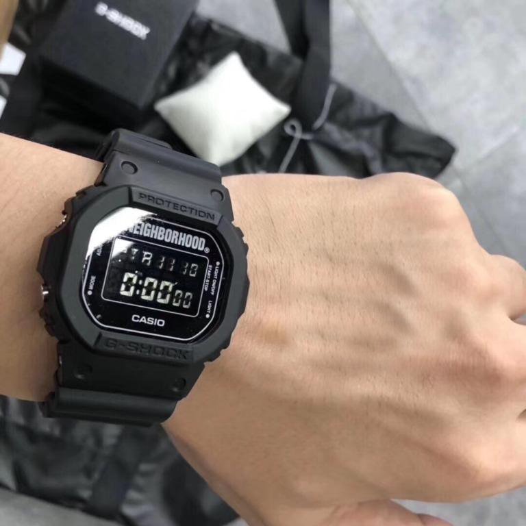 希望商店】NEIGHBORHOOD x G-SHOCK DW-5600 經典聯名黑魂電子