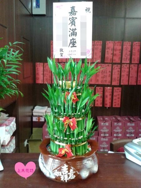 高雄花店 上禾花坊鮮花氣球館 祝賀盆栽 吉祥如意開運竹 生意興隆招財進寶 Yahoo奇摩拍賣