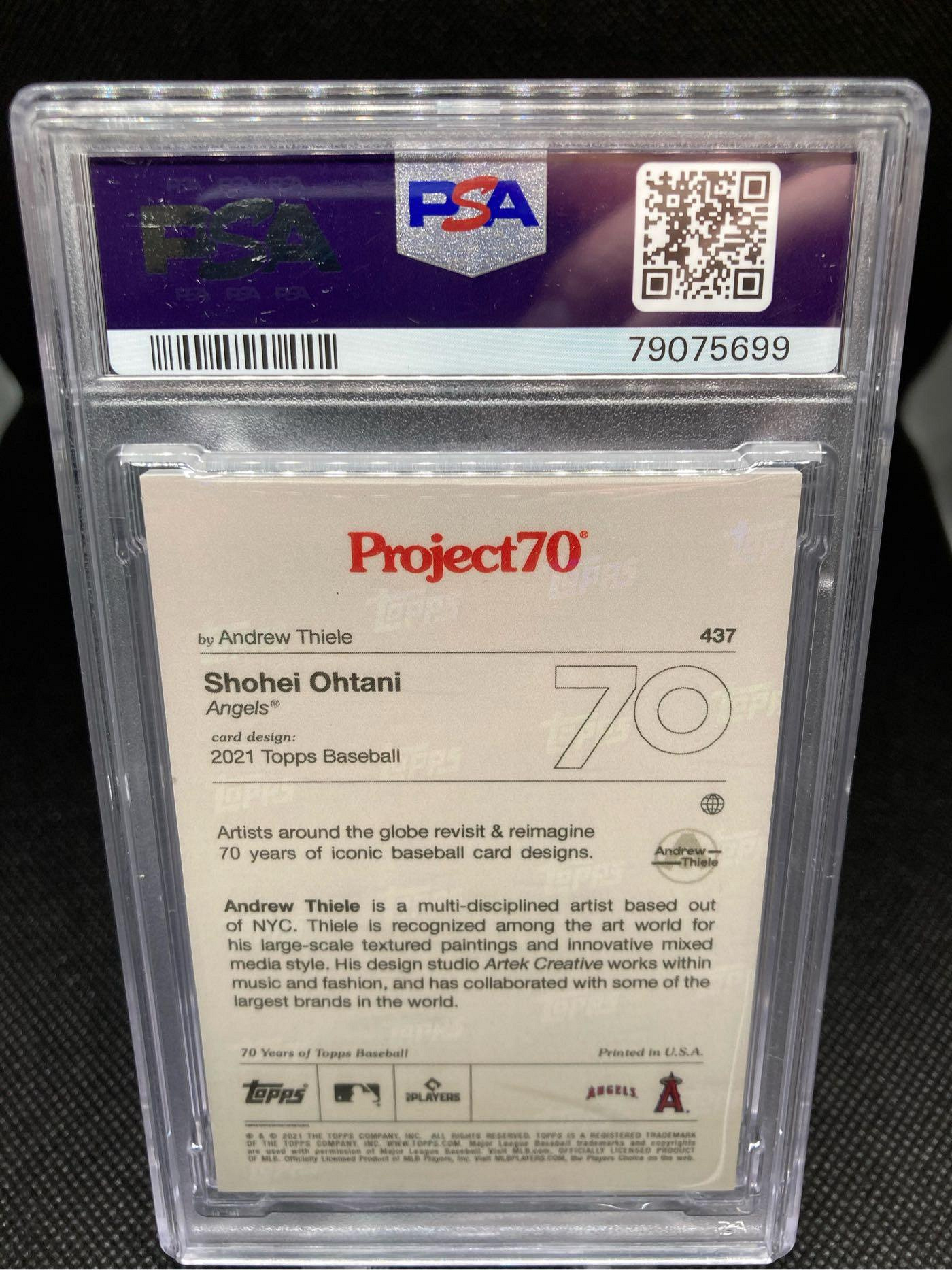 MLB 2021 Topps Project 70 Shohei Ohtani Andrew Thiele #437 PSA 10 