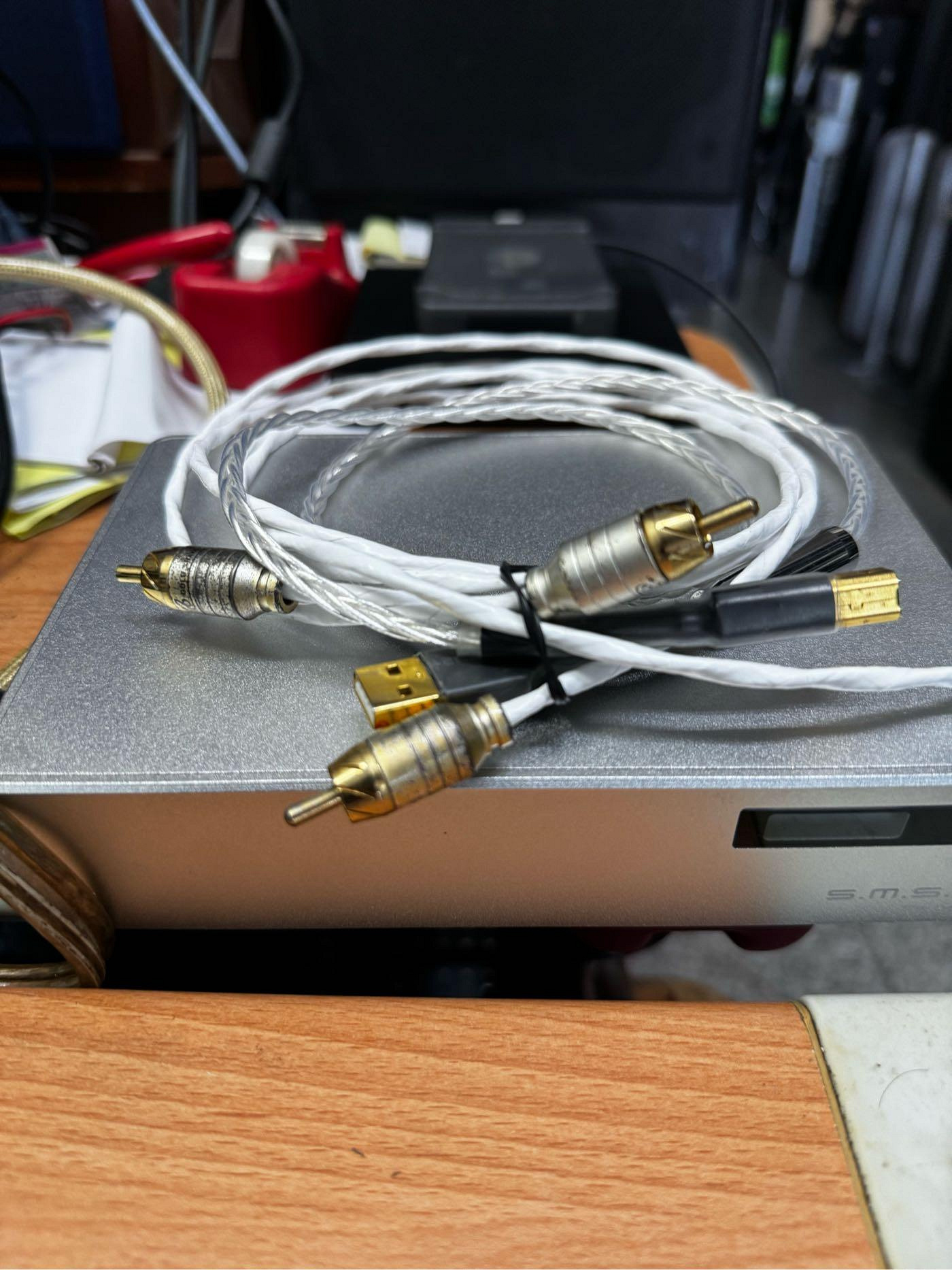 SMSL 雙木三林 SU-8 解碼器  DAC 雙ES9038Q2M XMOS USB硬解DSD 送 鍍銀單晶銅DAC數據線和鍍銀特氟龍RCA訊號線