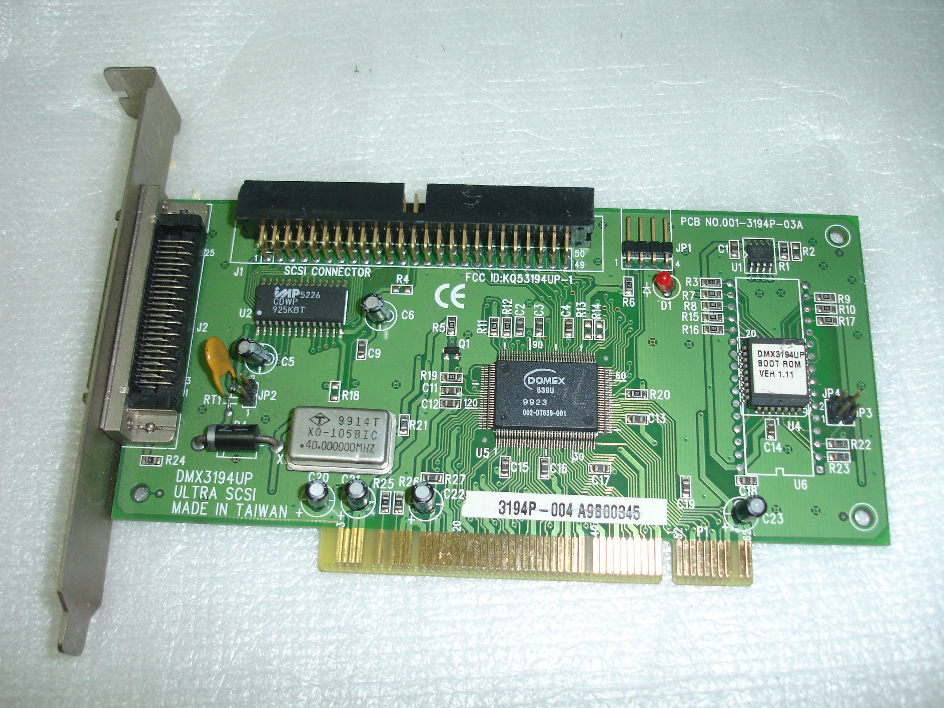 電腦零件補給站 Domex 德泰科技dmx3194up Ultra Pci Scsi卡 Yahoo奇摩拍賣