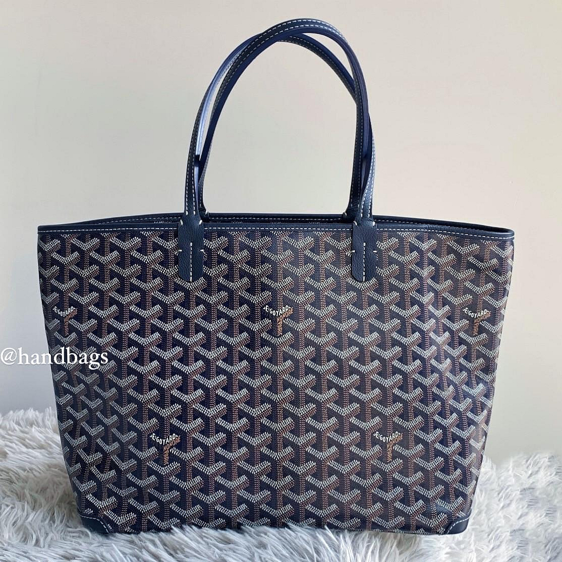 【翰貝格名牌館】二手真品  GOYARD Artois Tote 藏藍 PM 肩背 手提 拉鍊 托特包 購物包 95新 現貨LW