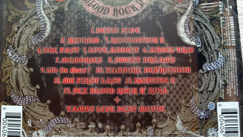 ◎2013全新初回限定盤CD+DVD未拆!VAMPS-SEX BLOOD ROCK N'ROLL-精選輯