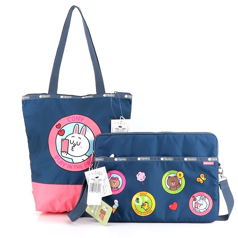 ♥ 小花日韓雜貨 ♥ -- lesportsac 3396熊大line文件袋ipad包13吋筆電保護套加棉電腦包