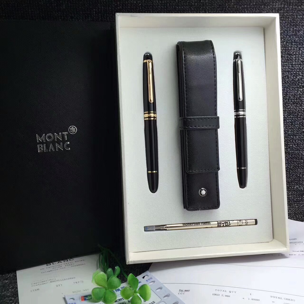 全套禮盒包裝】MONTBLANC萬寶龍簽字筆圓珠筆萬寶龍對筆組合套裝火爆