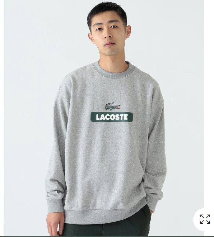 山東:LACOSTE × BEAMS / 別注Big Logo Sweat/限定販售毛圈logo大學t