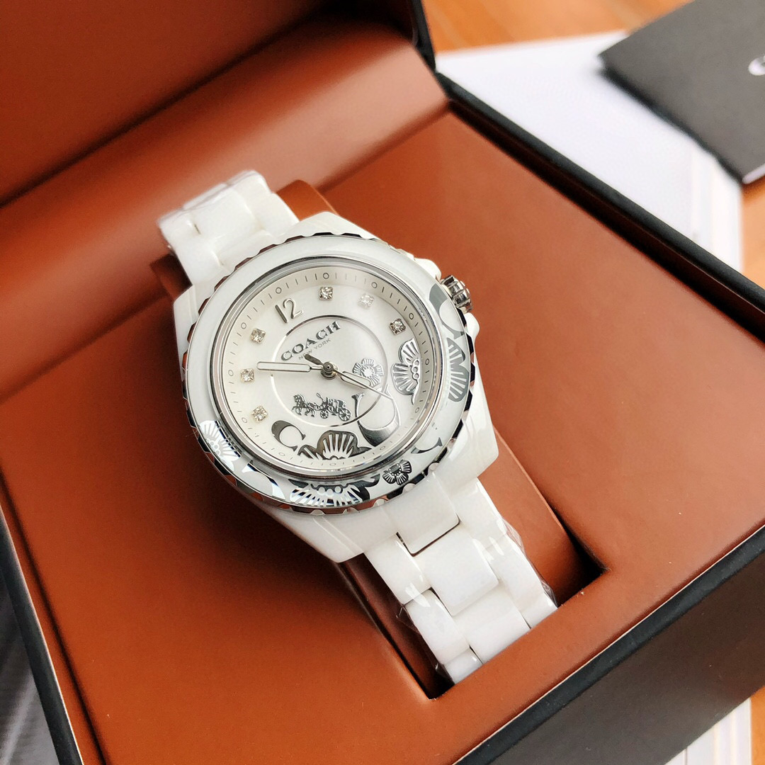 現貨美國正品COACH 14503464 14503465 陶瓷女手錶 女錶 挑戰網絡最低價 可批發明星同款熱銷