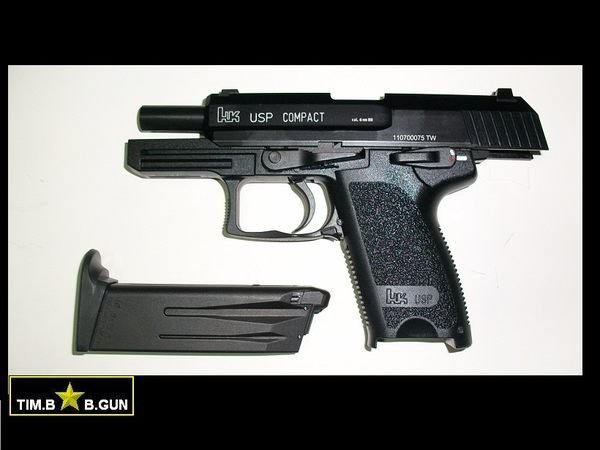 日系KSC高質感瓦斯槍HK USP手槍金屬滑套版compact(生存遊戲6MM BB槍