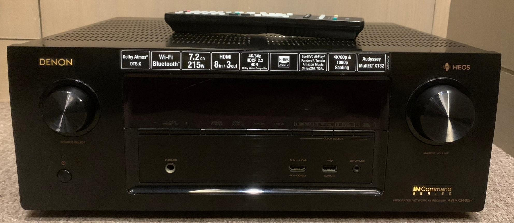 台灣公司貨 富豪音響 Denon AVR-X3400H 劇院擴大機 二手 幫客代售 價可議