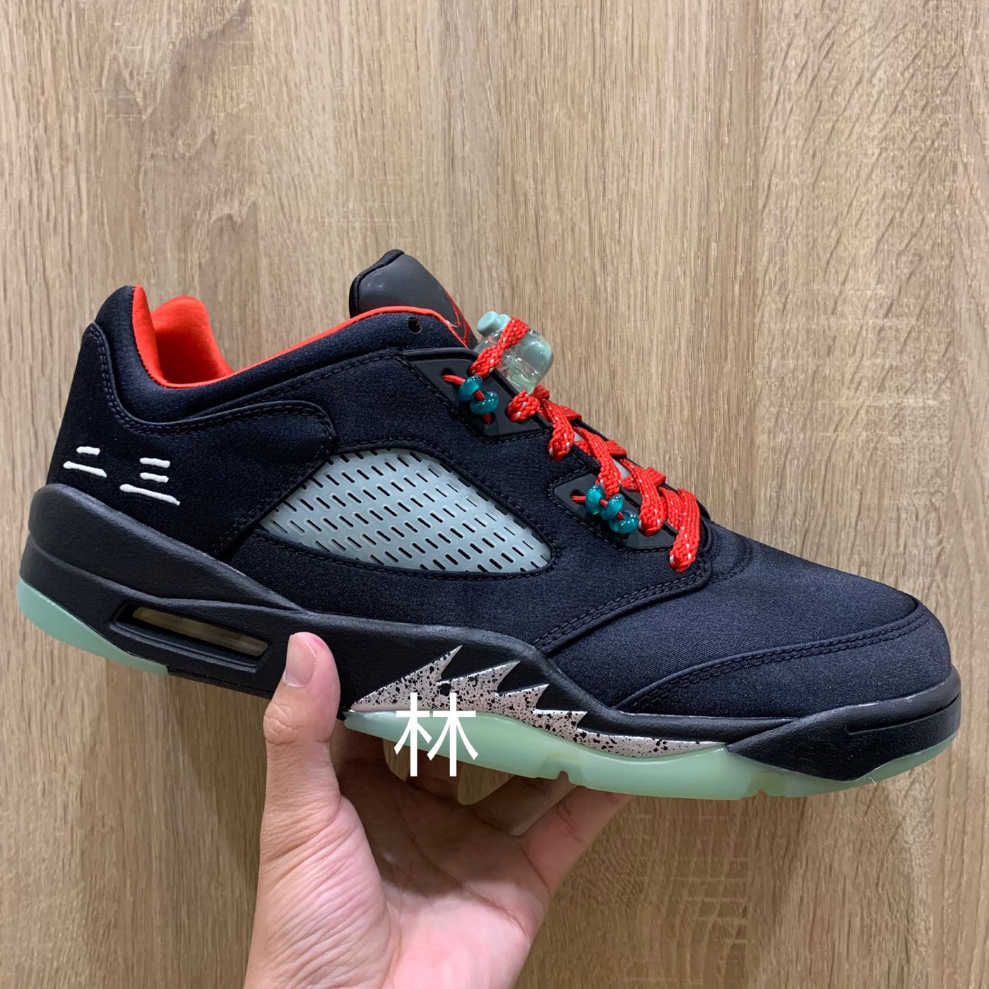 全新Clot x Air Jordan 5 Retro Low 黑紅絲綢中國玉玉璽夜光聯名男女同