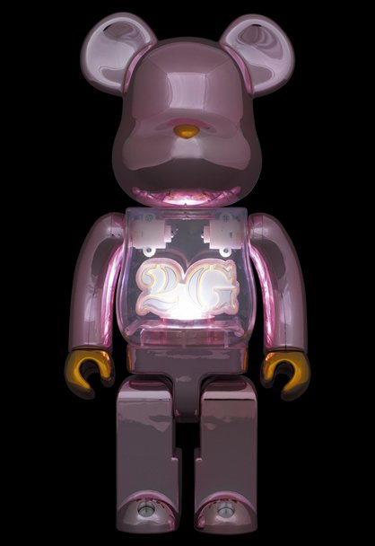 Image.台中逢甲店BE@RBRICK BEARBRICK 400%100% 2G PINK GOLD CHROME