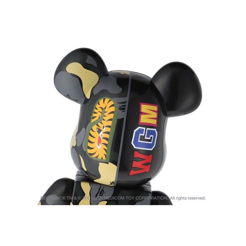 Be@rbrick x BAPE Madison 1000% 紐約限定鯊魚熊聯名迷彩公仔| Yahoo