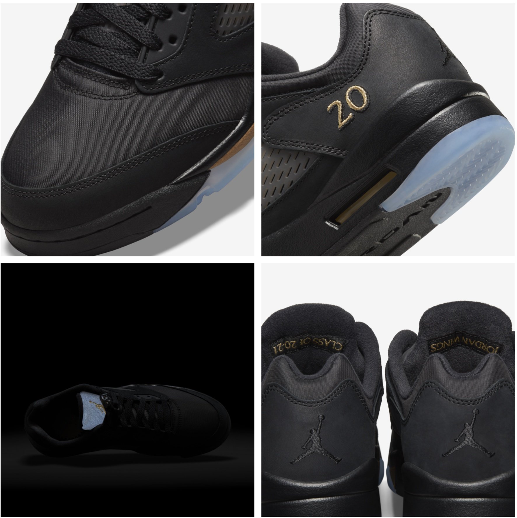 AIR JORDAN 5 RETRO LOW WF 黑金低筒DJ1094-001。太陽選物社| Yahoo