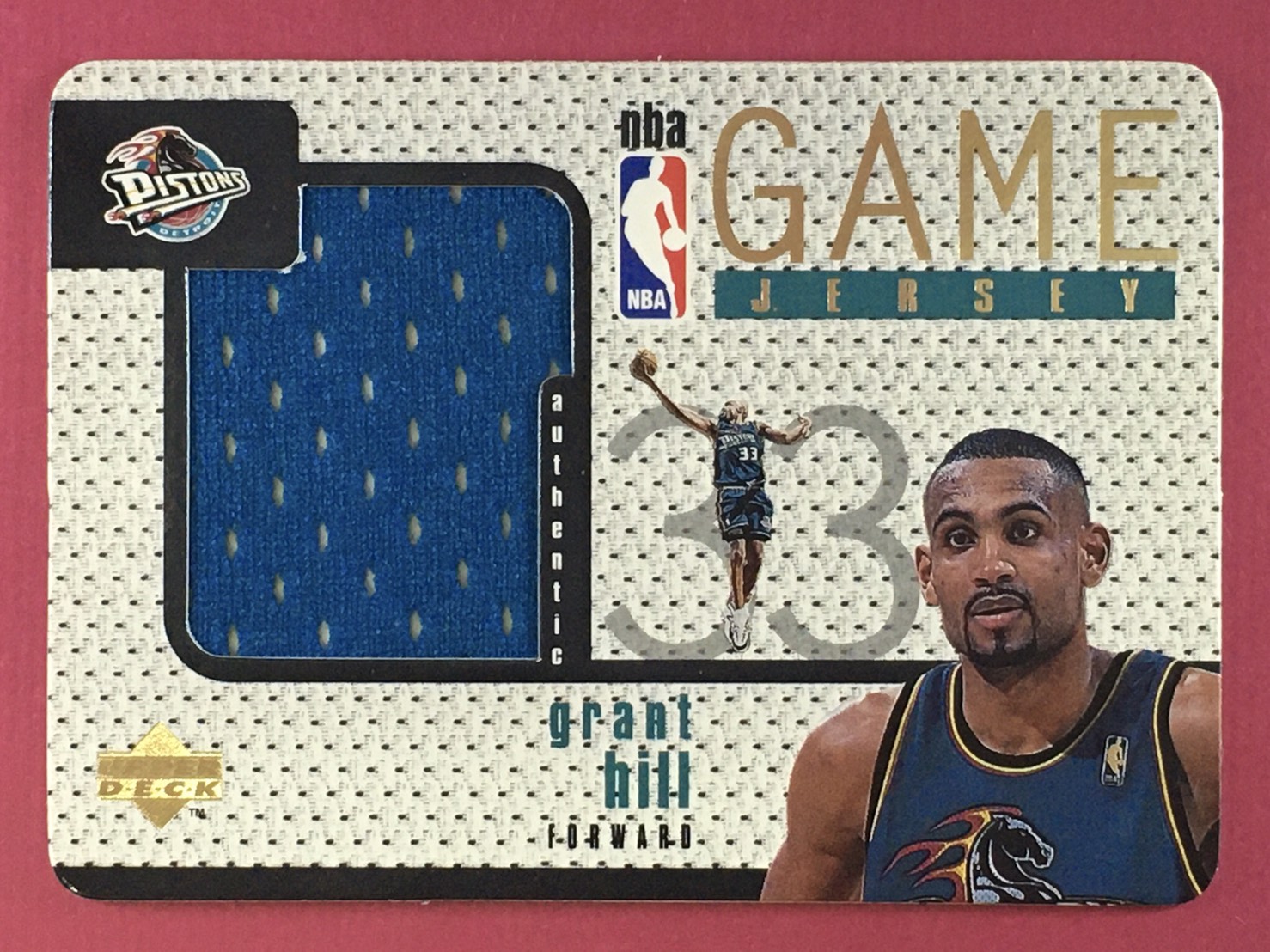 1997-98 Upper Deck NBA Game Jersey GJ22 Grant Hill 1:2500球衣卡 