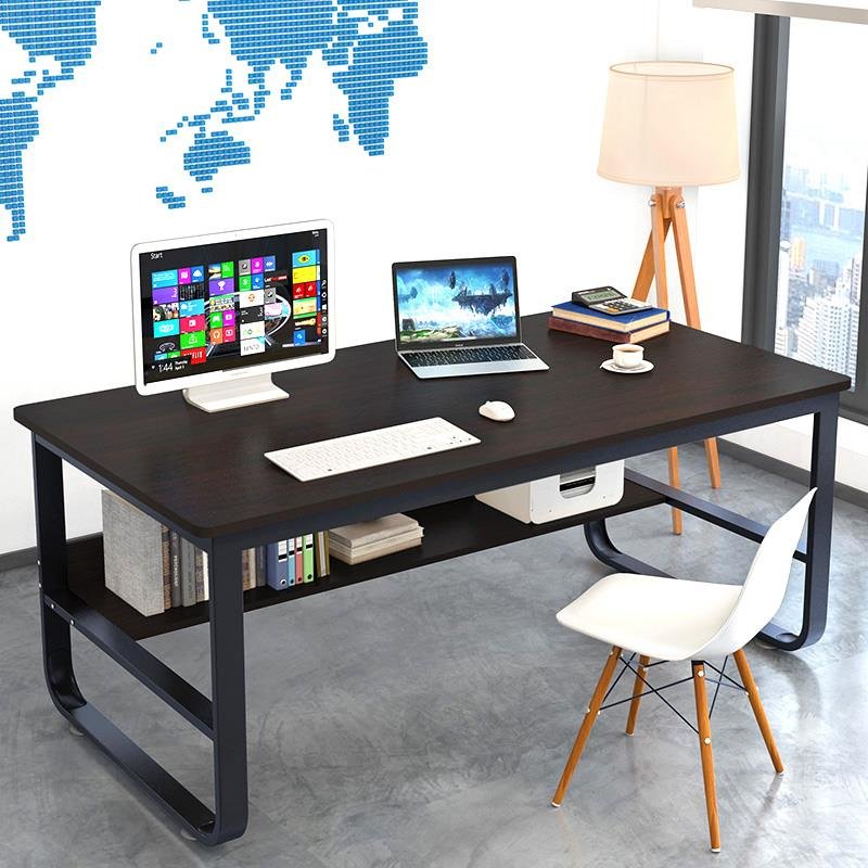 電腦桌鋼木書桌加長加厚80/100/120/140寬50/60/70高75cm~特價