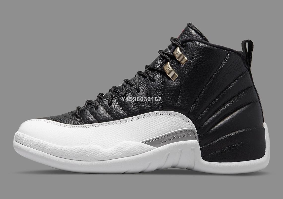 代購】Air Jordan 12 Playoffs 喬丹黑白時尚百搭運動籃球鞋CT8013-006